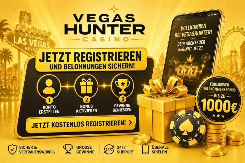 VegasHunter Registrierung